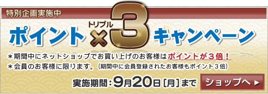ポイントトリプルキャンペーン