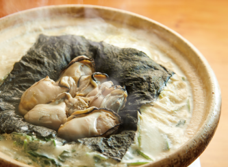 牡蠣の豆乳鍋